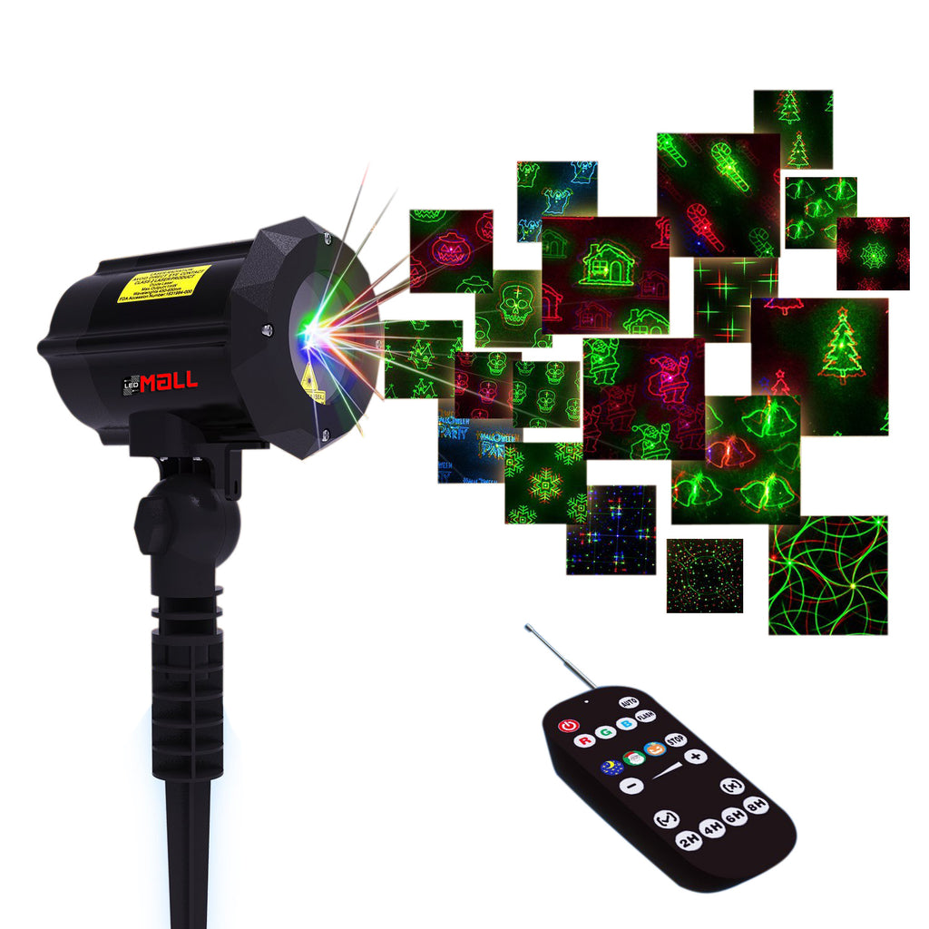 LEDMALL Red, Green and Blue Laser Christmas Projector Lights