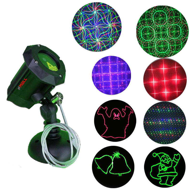 LedMall Mini House RGB Firefly Laser Garden Light – 32 Moving Patterns, Indoor/Outdoor Yard Decoration With Remote Control, 280 Sq Ft Coverage