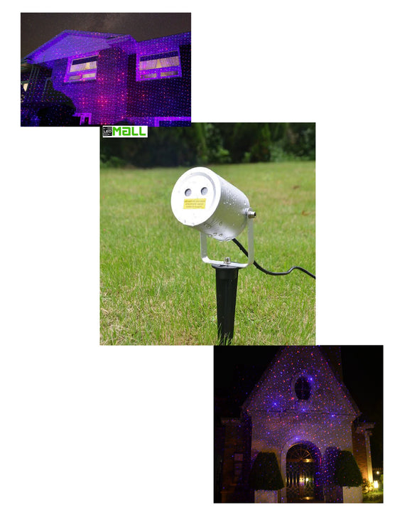 Blue and Red Moving Firefly Remote Control Laser Lights For Events, Parties and Landscape Decor. (motion) - LedMall