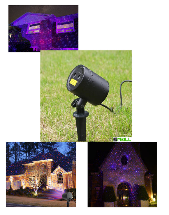 Blue & Red Remote Control Laser Lights For Events, Parties & Landscape Decor. (static) - LedMall